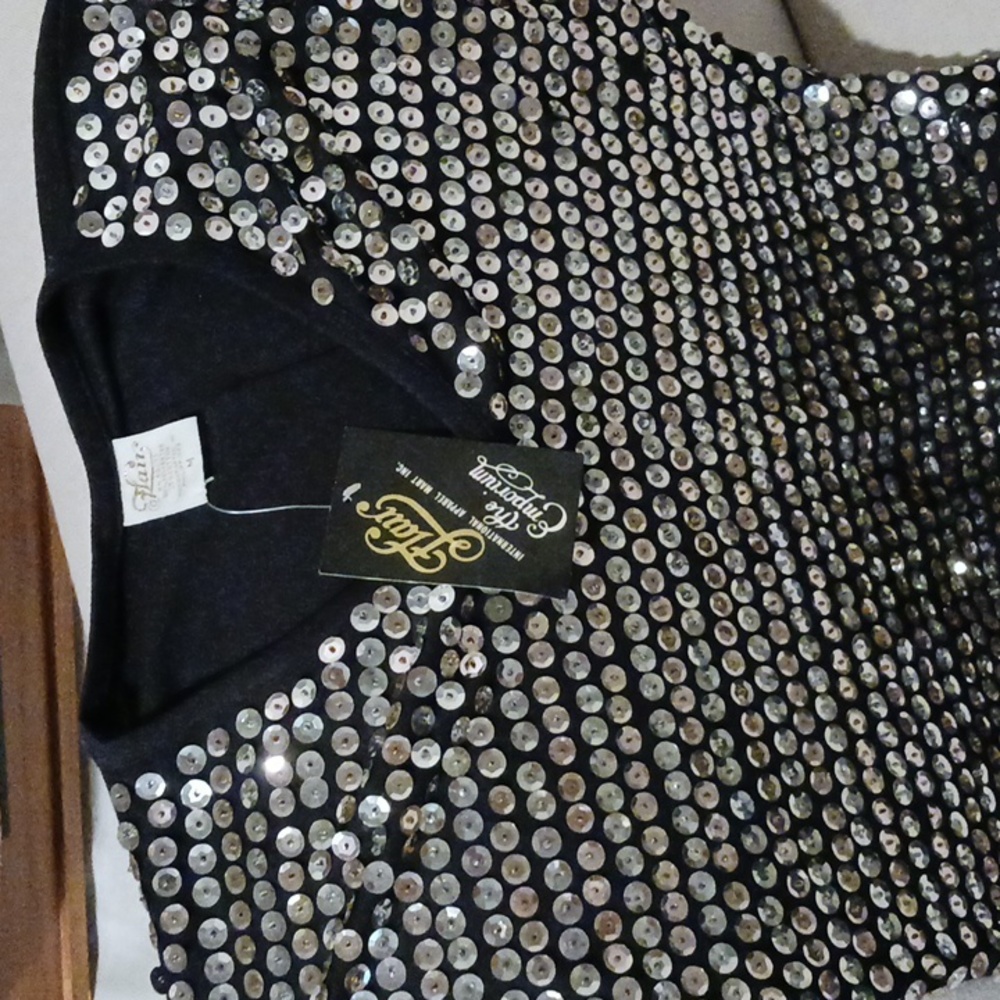 FLAIR International HAND BEADED dress Size M